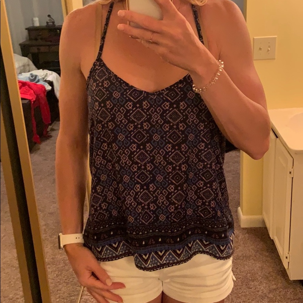 Patterned tank blouse